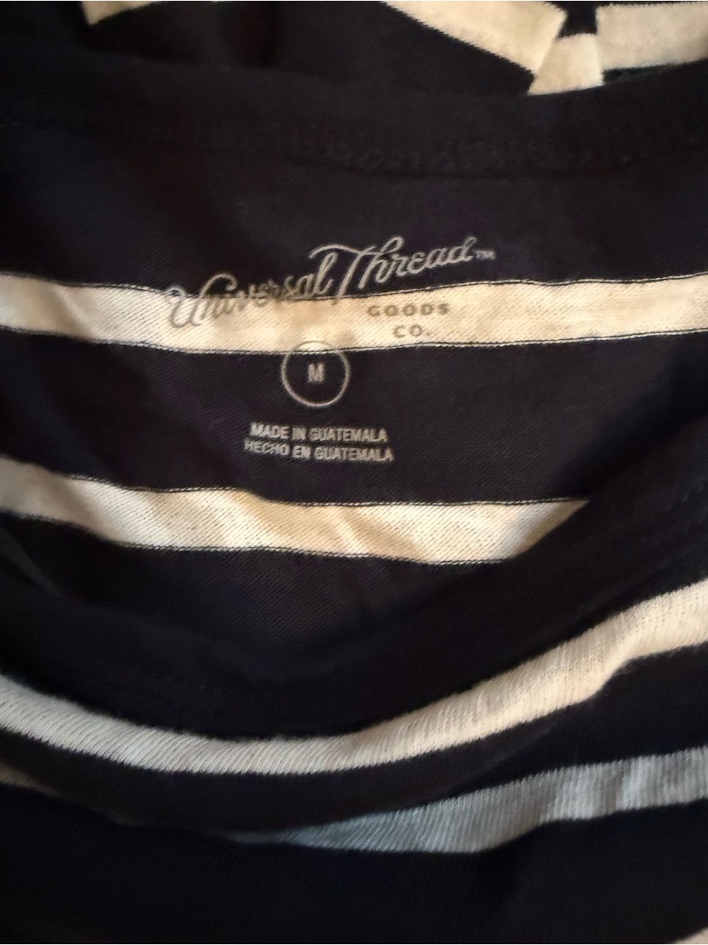 NEW Universal Thread Striped Long Sleeve Tee Trio - Navy, Brown, White MEDIUM - Picture 7 of 8